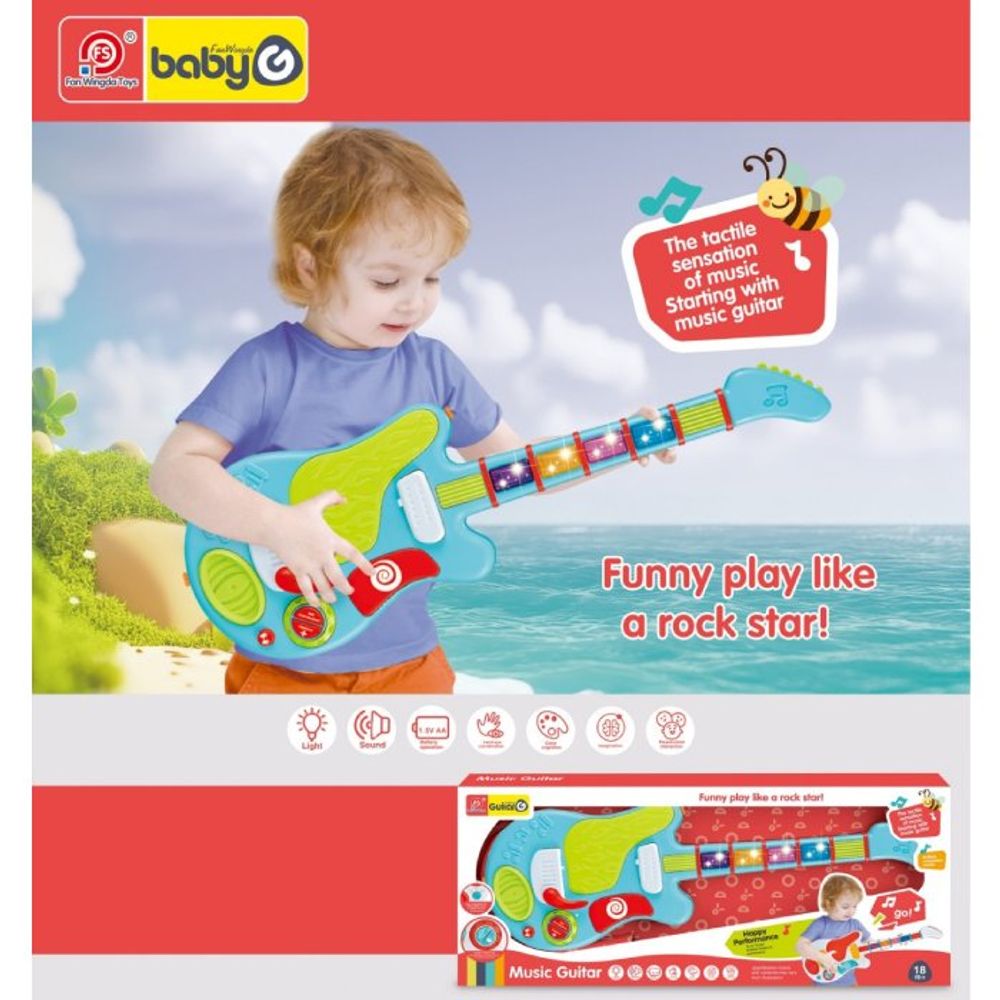Tiggi Edukativna igračka za bebe Gitara 898-32, Šarena slika 1