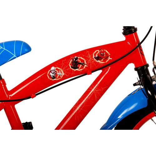 Dječji bicikl 16″ Spider-Man dvije ručne kočnice crveni slika 6