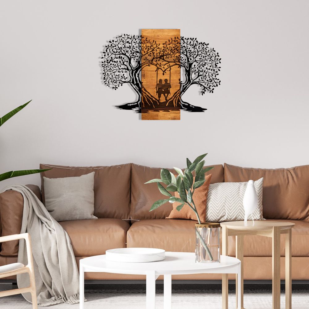 Eva Black Walnut Ukrasni Drveni Zidni Dodatak slika 2