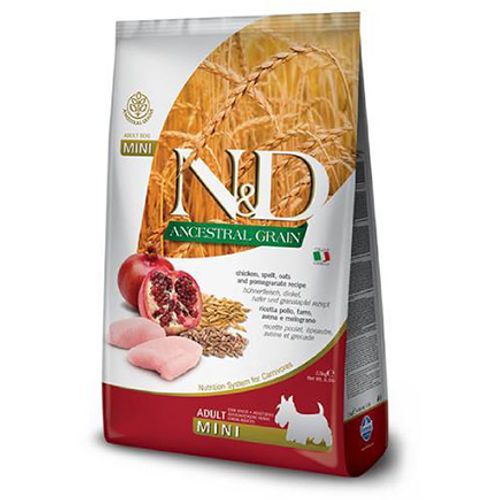 N&D Low Grain Adult Mini Piletina i Nar 7 kg slika 1