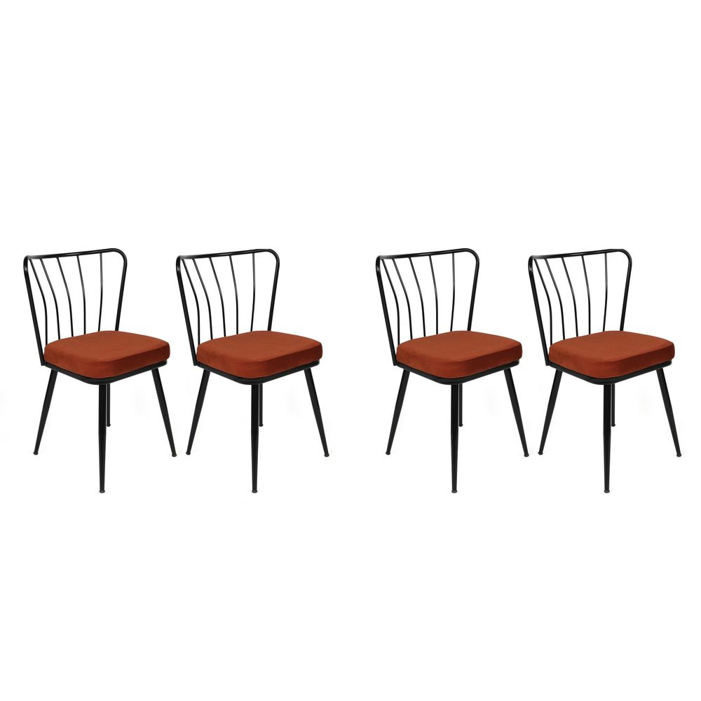 Yıldız-945 V4 Set Stolica Crvena/Crna (4 Komada) slika 1