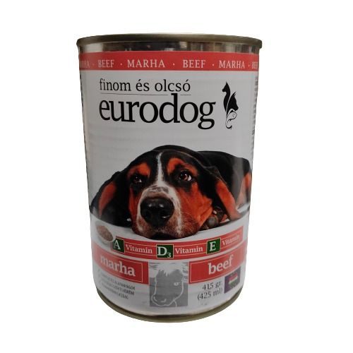 Euro dog konzervirana hrana 1240g govedina slika 1