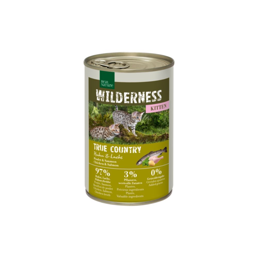 Real Nature Cat Kitten piletina i losos 400 g slika 1