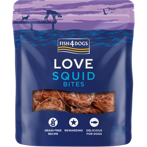 Fish4Dogs Love Squid Bites 80 g slika 1