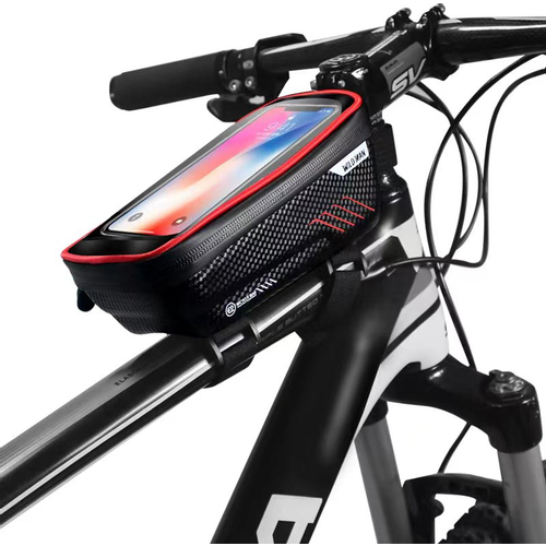 Torba/drzac za mobilni telefon za bicikl Wild man crno crvena slika 1