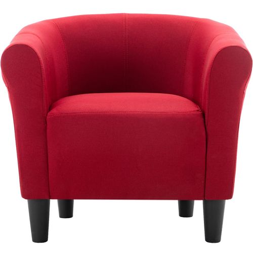 2-dijelni set fotelje i taburea od tkanine crvena boja vina slika 48