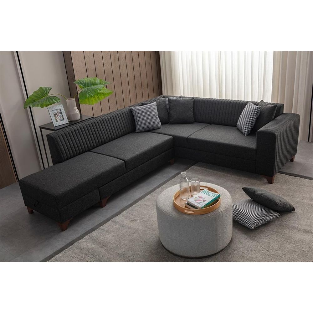 Ugaona Sofa West Left - boja: antracit slika 2