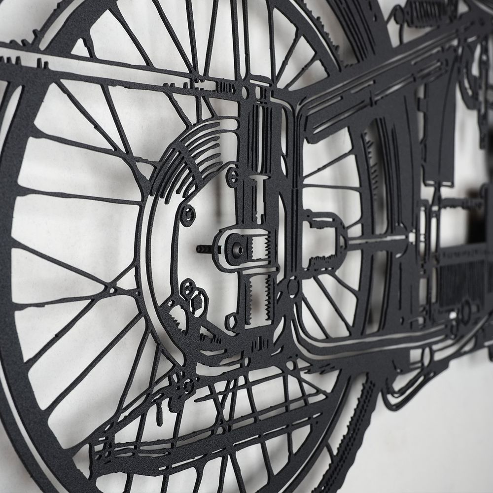 Cafe Racer - APT222LS Crni Dekorativni Metalni Zidni Pribor slika 3