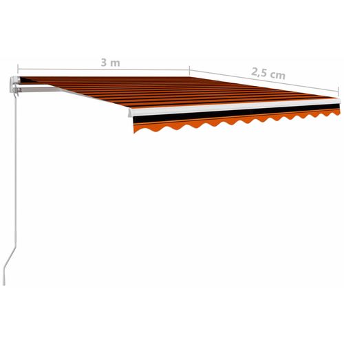 Tenda na ručno uvlačenje 300 x 250 cm narančasto-smeđa slika 12