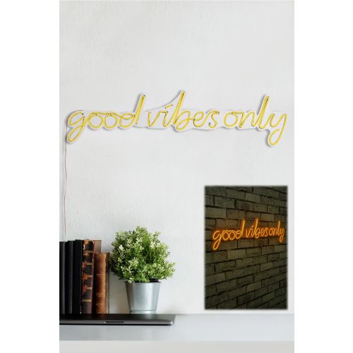 Wallity Zidna dekoracije svijetleća VIBES žuta, Good Vibes Only - Yellow slika 12