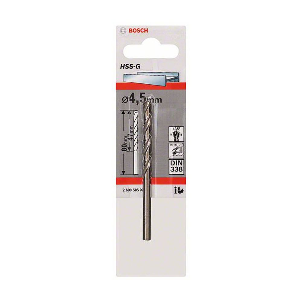 BOSCH Burgija HSS-G 4.5 mm slika 2