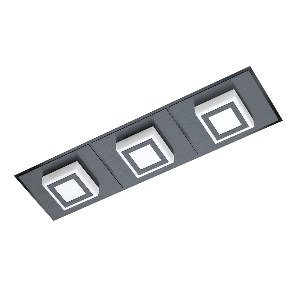 Eglo zidna/stropna rasvjeta masiano 1 led 3x3,3w 3000k 1020lm crno/satensko š:12 slika 1