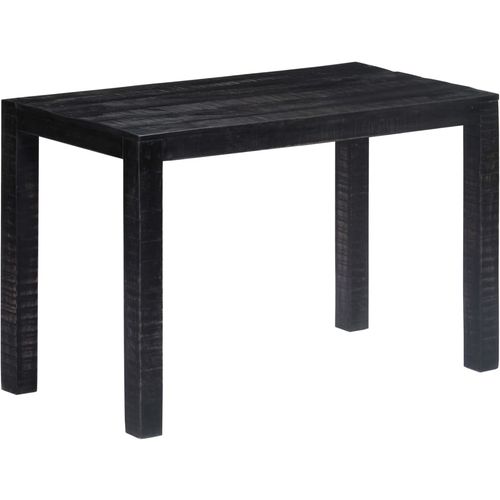 Blagovaonski stol crni 118 x 60 x 76 cm od masivnog drva manga slika 9