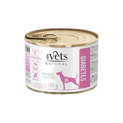 4Vets Natural Dog Veterinarska Dijeta Diabetes 185g slika 1