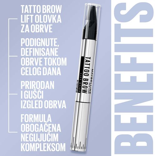 Maybelline New York Tattoo Brow Lift Stick olovka za obrve 03 Medium Brown slika 6