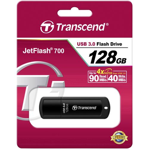 Transcend TS128GJF700 128GB, USB3.0, Pen Drive, Classic, Black slika 3