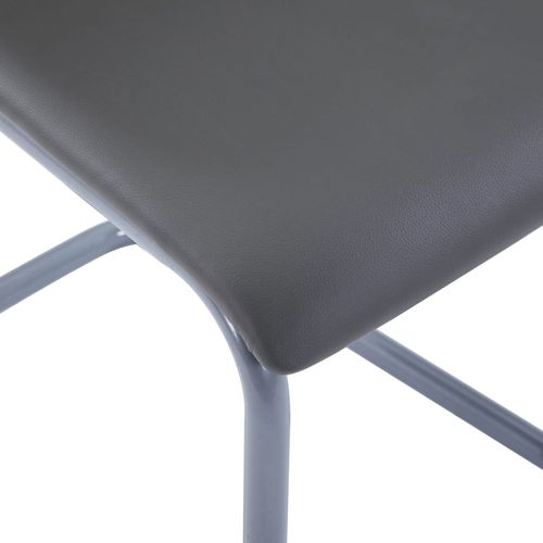 Konzolne blagovaonske stolice od umjetne kože 2 kom sive slika 33
