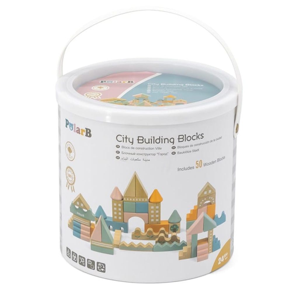 Viga PolarB 44093 Drvene kocke City Building Blocks 50kom slika 1