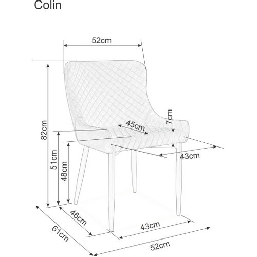 Stolica Colin B-crna slika 2
