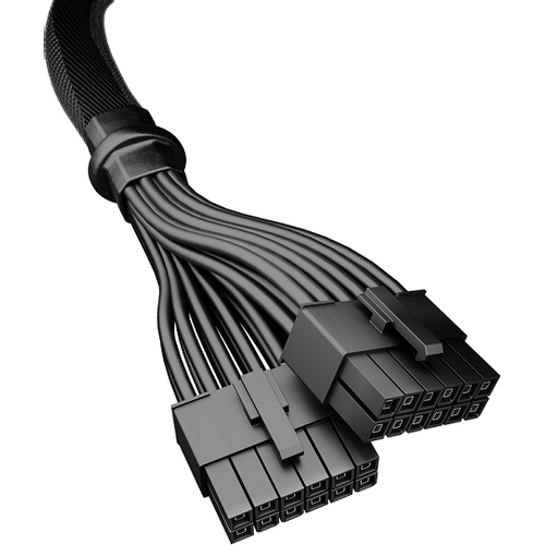 be quiet! BC072 12VHPWR ADAPTER CABLE, 600W rated, Requires 2 be quiet! 12-pin PCIe-Connectors on PSU side, Replaces bulky standard adapter solution slika 2