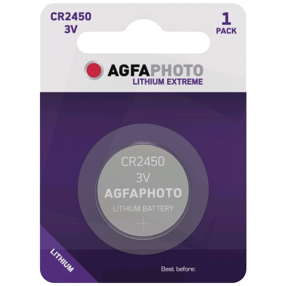 Agfa Baterija litijska, CR2450, 3V, dugmasta, blister 1 kom. - CR2450 B1 slika 1