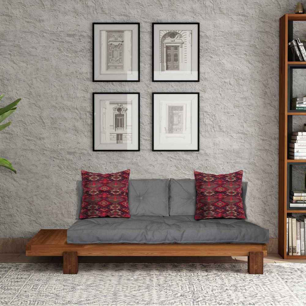 Lounger CPT8312-200, boje teak i siva slika 1