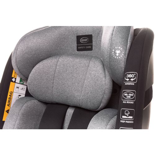 4BABY autosjedalica I-Size (40-150 cm) Roto-fix grey slika 9