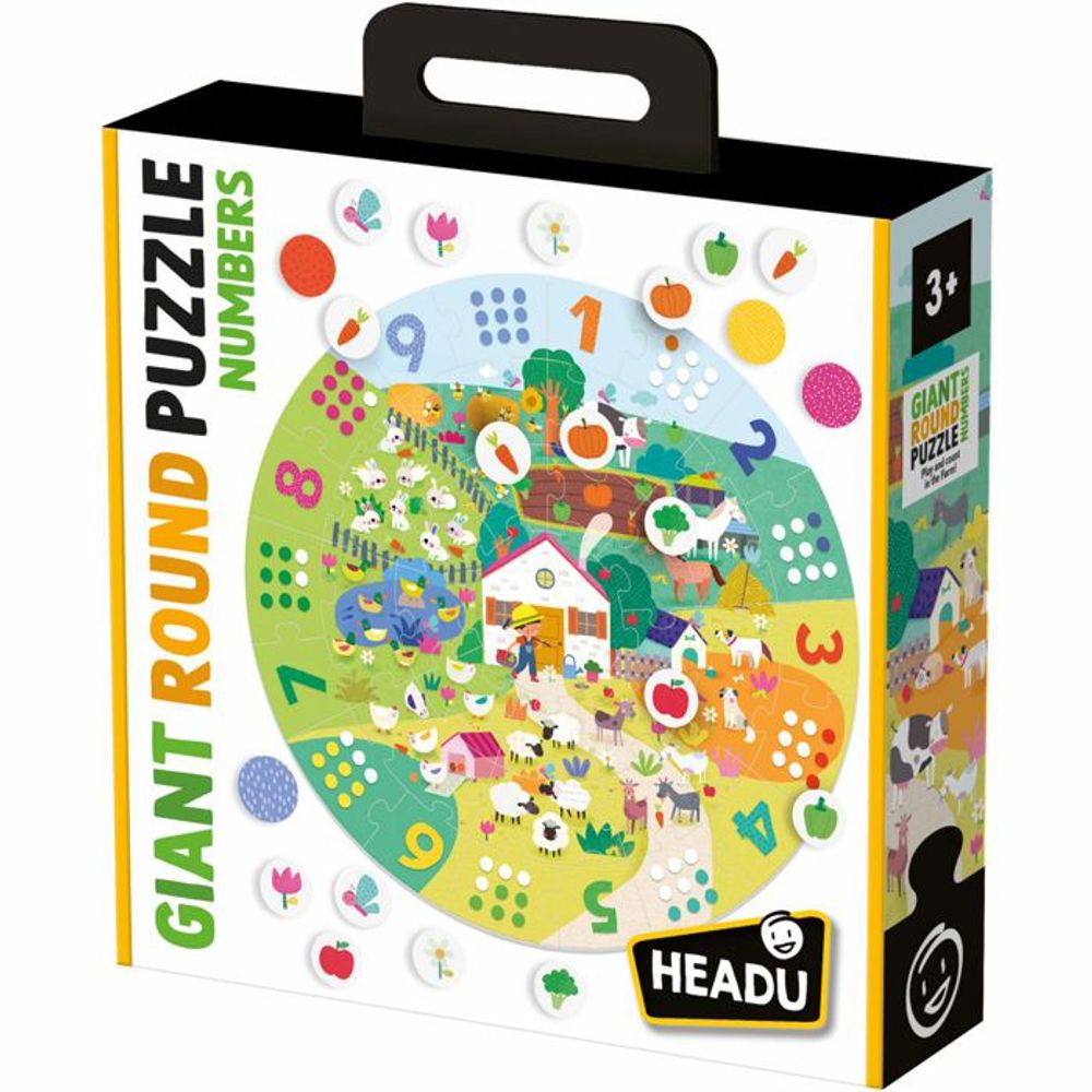 HEADU Edukativna slagalica Giant Round Puzzle - Numbers slika 1
