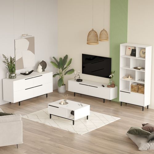 ON21-W White Living Room Furniture Set slika 1