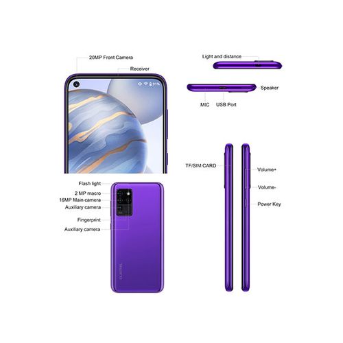 Oukitel C21 purple Smartphone 4G 4GB/64GB/4000mAh/Android10 slika 5