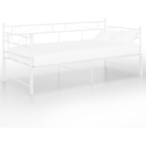 Okvir za krevet na razvlačenje bijeli metalni 90 x 200 cm slika 11