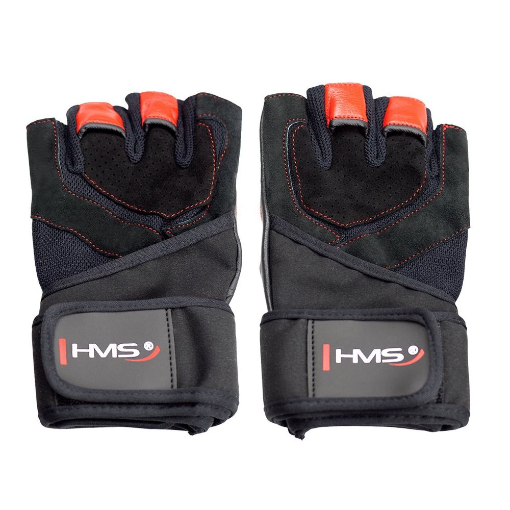 Rst01 veličina xxl muške fitness rukavice hms (crno-crvene) slika 1