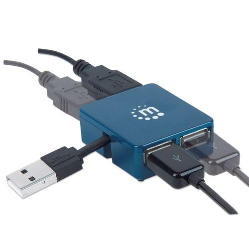 USB HUB 4port Manhattan 160605 2.0/480Mbps/Plavi slika 4