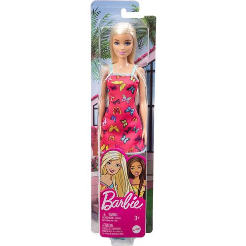 Barbie lutka plave kose s printom leptira slika 1