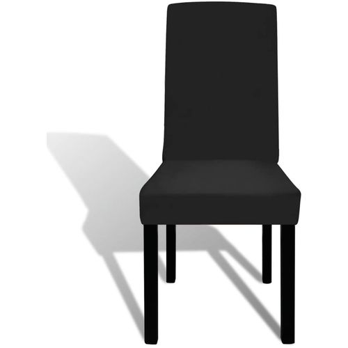 Ravne rastezljive navlake za stolice 6 kom crne slika 18