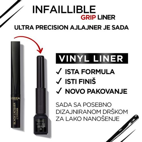 L'Oréal Paris Infaillible Grip 24h Matte Liquid Liner Vinyl Black slika 2