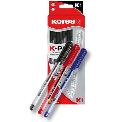Kemijska olovka Kores K-1 plava slika 1