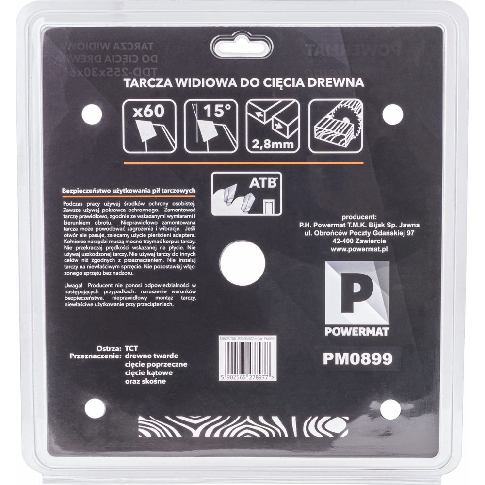 Karbidna lista pile za drvo 255x30 60z TDD-255x30x60Z slika 4