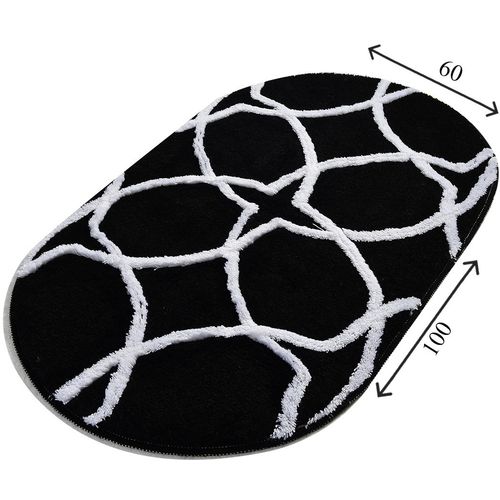 Bonne Oval - Black Multicolor Acrylic Bathmat slika 3