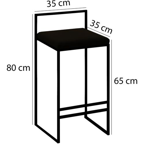 Woody Fashion Barski stol i set stolica (5 komada), Nordic - Grey slika 7