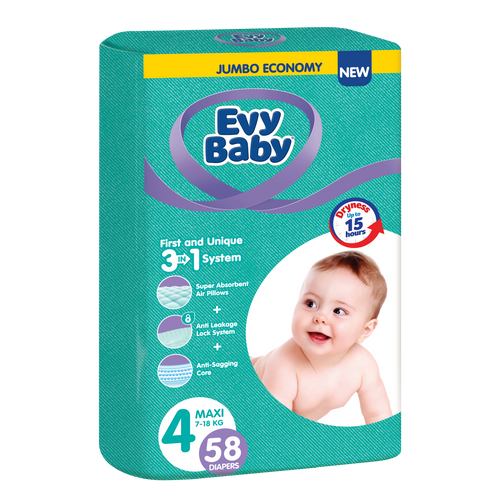 Evy Baby jednokratne pelene 3 u 1 sistem Jumbo slika 3