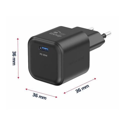 SWISSTEN punjač za AC220, GaN, 35W, 1xUSB-C, 3A, crni + Lightning kabel slika 4