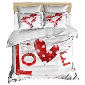 181 White
Red Double Quilt Cover Set