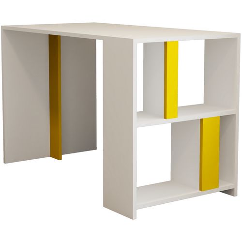 Woody Fashion Studijski stol, Lima - White, Yellow slika 5