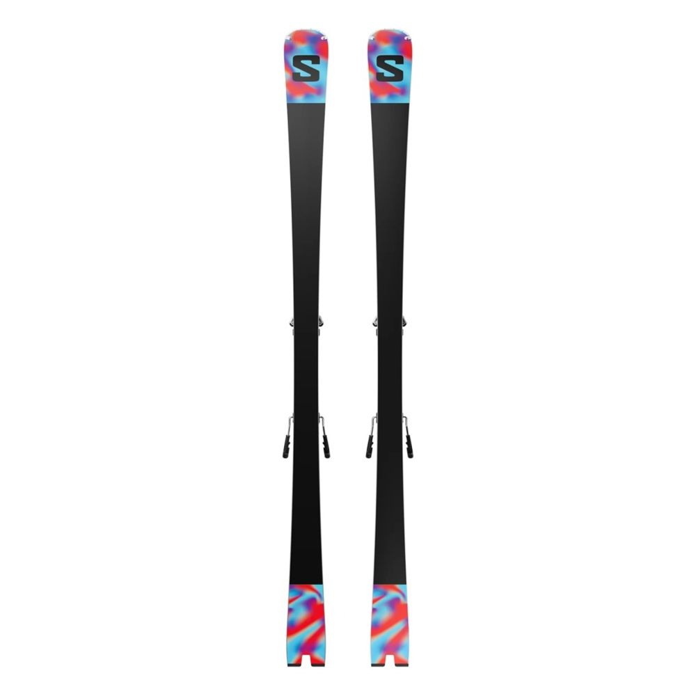 Salomon Skije sa vezovima E Addikt + MI12 GW F80 White/Neon Blue/Red slika 3