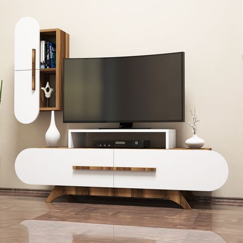 Woody Fashion TV jedinica, Rose S - Walnut, White slika 1