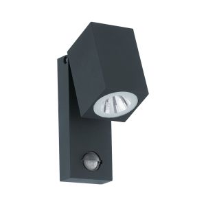 Eglo Sakeda Vanjska Zidna Lampa sa Senzorom - LED 5W, 3000K, Lijevani Aluminij/Antracit