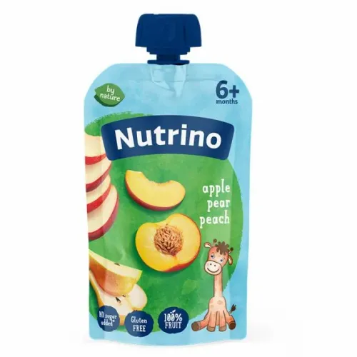 Nutrino pauč-jabuka,kruška,breskva 6+meseci, 100g slika 1