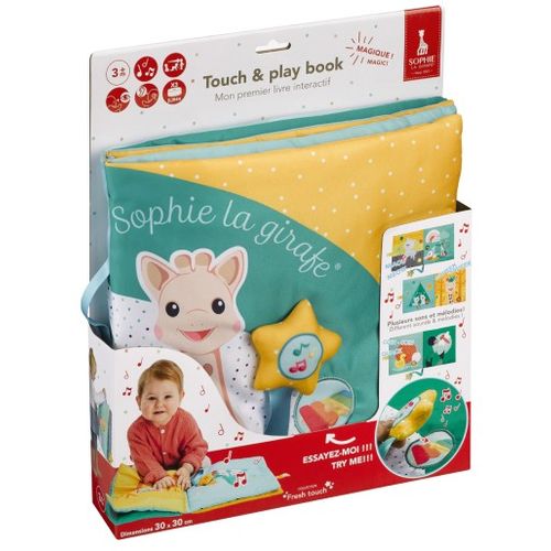 Sophie La Girafe Touch & Play Book - Platnena knjiga sa zvukovima na dodir 30x30cm slika 8