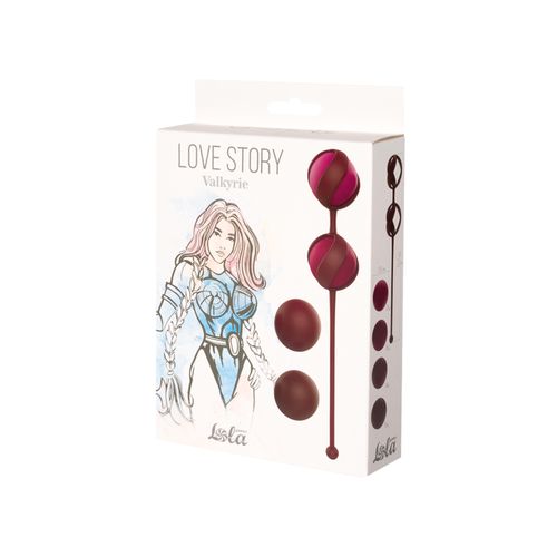 Vaginalne kuglice Lola games Set for Easy and Medium Level Love Story Valkyrie Wine Red slika 1